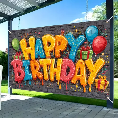 Vista 13 de Nuxovilar - Cartel de feliz cumpleaños de baloncesto neón de 71 x 43 pulgadas Fondo de baloncesto neón de alta energía para noches