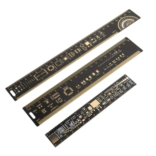 Vista 5 de Regla multifuncional, 3 tipos de conjunto 15/20/9.8 in 6.3/7.87/10.23 pulgadas regla de PCB de ingenieros electrónicos regla multifuncional regla