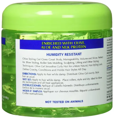 Vista 2 de Fantasia Ic Pulidor de cabello Olive Styling Gel con Sparkle Lites, 16 onzas