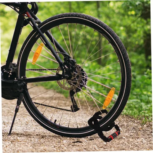 Vista 4 de Healifty Carbon Steel Bike Chain Lock Digit Password Anti-Theft Security for Bicycle Mountain Bike Electric Scooter and Portable Lock for Outdoor