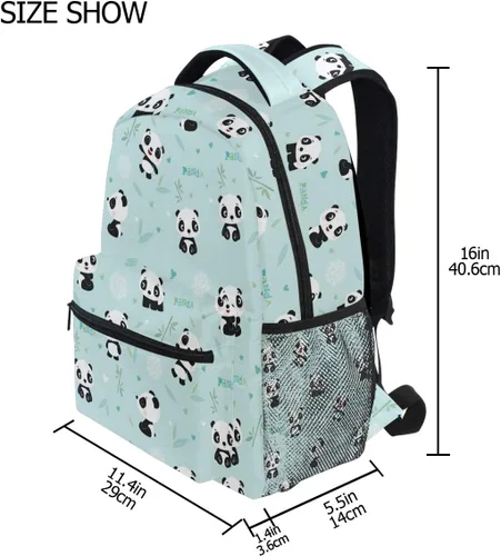 Vista 28 de ATTX Linda mochila con diseño de panda para niños y niñas, Panda-h, Ciclismo