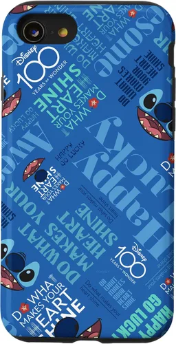 Vista 13 de Funda para iPhone 15 Disney 100 Stitch Smile Haz lo que hace que tu corazón brille D100
