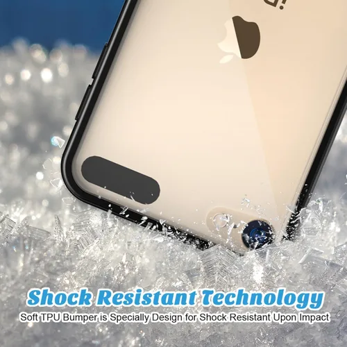 Vista 3 de ULAK Funda transparente compatible con iPod Touch 7/6/5 con 2 protectores de pantalla, [antiamarilleo] Funda protectora delgada y suave de TPU