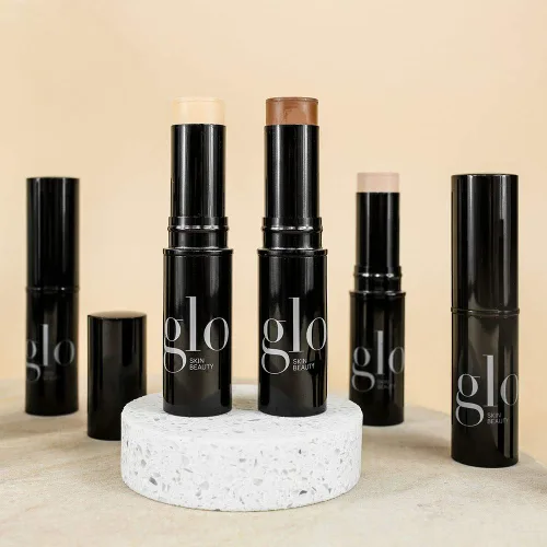 Vista 6 de Glo Skin Beauty Base mineral HD en barra Corrector de maquillaje infundido con ácido hialurónico Cobertura construible, contorno e iluminador