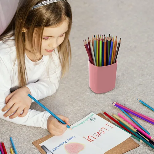 Vista 4 de Acrimet Soporte para lápices jumbo, vaso para bolígrafos, organizador de escritorio de gran tamaño para estudiantes, artistas y profesionales