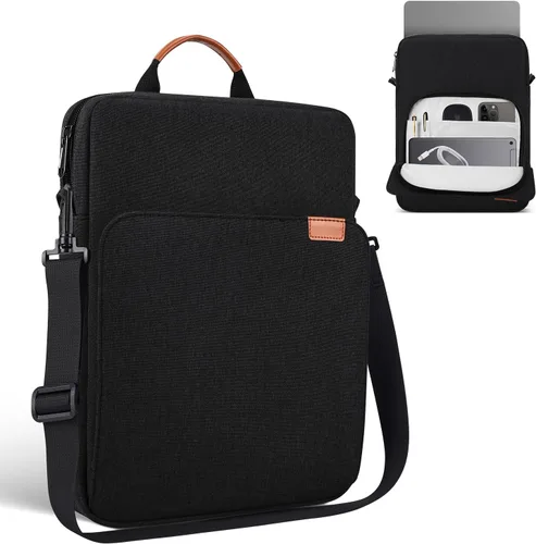 Vista 8 de Funda de transporte para iPad de 13 pulgadas para iPad Pro M5 y Air M4/M3 2026, iPad Pro 12.9, 13.8" Surface Laptop 7th, funda acolchada para Negro