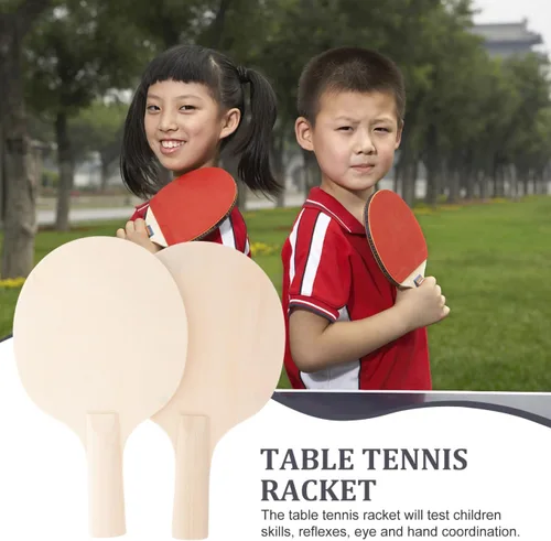 Vista 8 de TOYANDONA Raqueta de tenis de mesa DIY en blanco para raqueta de madera para juegos de tenis de mesa y juguete deportivo de entrenamiento para niños
