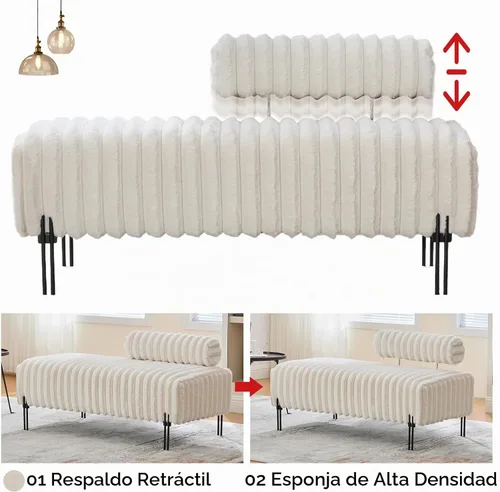 Vista 5 de NIOIIKIT Sofá biplaza moderno de 49.6 pulgadas, sofá tapizado con patas doradas y respaldo ajustable, sofás pequeños de piel sintética para Piel
