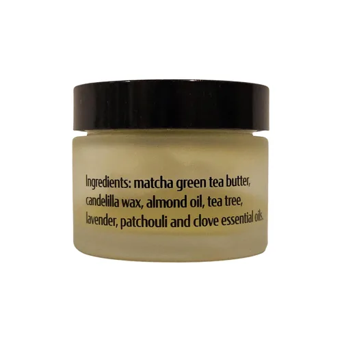 Vista 7 de Crema de erupción debajo del pecho y el escote, rozaduras en los senos, alivio de la picazón, alivio de rozaduras, hecha con té verde matcha