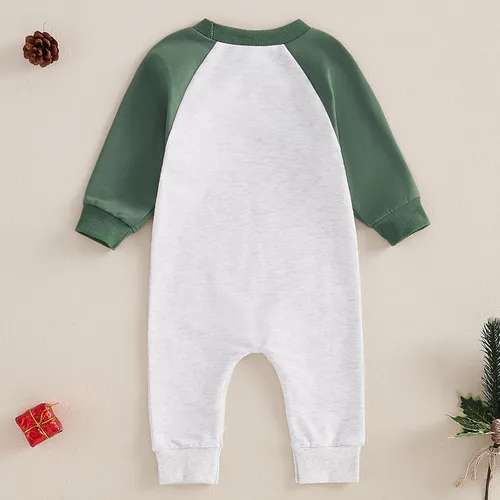 Vista 31 de FYBITBO Ropa de bebé niño niña Santa manga larga mono mameluco recién nacido primera Navidad traje de una pieza