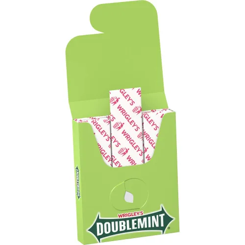Vista 4 de Wrigley's Doublemint - Goma de mascar sin azúcar, paquete individual (15 piezas)