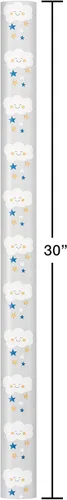 Vista 5 de American Greetings - Papel de regalo reversible de 175 pies cuadrados para fiestas de bebé, cumpleaños y todas las ocasiones, nubes y estrellas