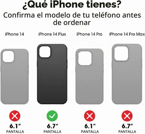 Vista 2 de OtterBox Commuter - Funda delgada compatible con iPhone 14 Plus (no 14/Pro/Pro Max) de doble capa de defensa, embalaje no minorista, color negro