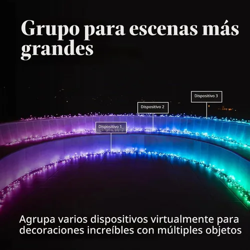 Vista 5 de Twinkly TWC400STP - Tira de 400 luces LED RGB multicolor, controladas por aplicación, para Navidad, con cable verde (19.5 pies), compatibles con IoT