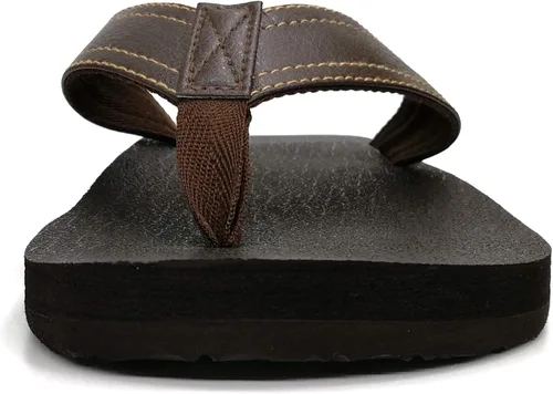 Vista 5 de KuaiLu Sandalias de piel de tapete de yoga para hombre sandalias pata de gallo con soporte para el arco del pie