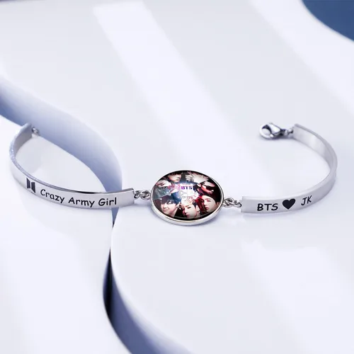 Vista 5 de G-Ahora BT Army Jewelry Crazy Army Girl Bracelet Kpop BT Bangtan Boys Bracelet Gift For BT Fans