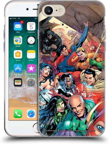 Vista 96 de Head Case Designs Funda de gel con licencia oficial de la Liga de la Justicia DC Comics #10 Darkseid War Comic Book Cover
