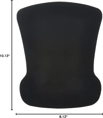 Vista 5 de Amazon Basics Alfombrilla de ratón rectangular de gel con soporte para la muñeca, tamaño pequeño, paquete de 20, color negro