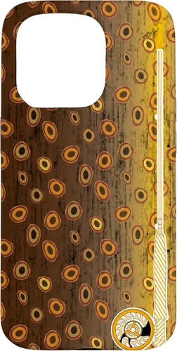 Vista 14 de Funda de pescador con estampado de trucha marrón para iPhone 16