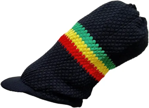 Vista 2 de Shoe String King SSK Rasta Knit Tam Hat Dreadlock Gorra con múltiples diseños y tamaños.