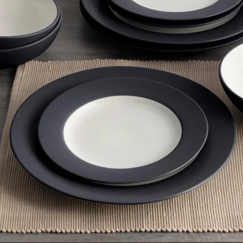 Vista 6 de Noritake Colorwave Graphite - Juego de 4 piezas para llantas, servicio para 1