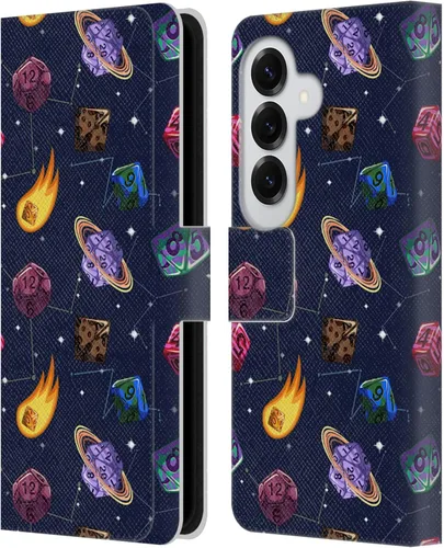 Vista 172 de Head Case Designs Officially Licensed Carla Morrow Colorful Space Dice Patterns Leather Wallet Case Compatible with Samsung Galaxy A07 4G