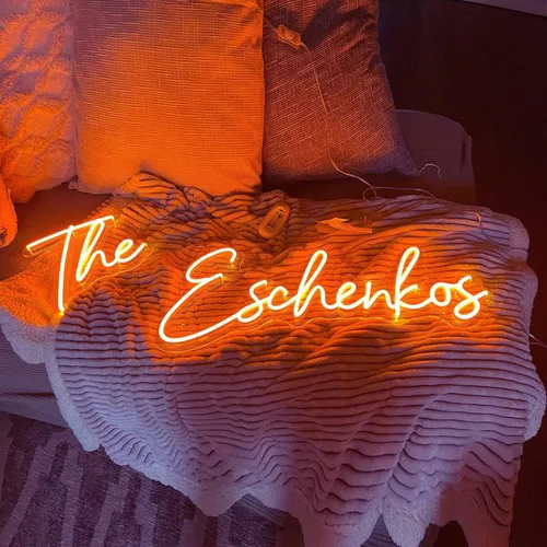 Vista 2 de Letreros LED de neón personalizados para decoración de pared de dormitorio, boda, fiesta de cumpleaños, decoración del hogar, letrero de neón