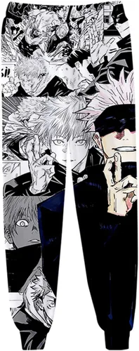 Vista 2 de SIAOMA Casual Anime 3D Print Sweatpants Unisex Elastic Waist Jogger Pants