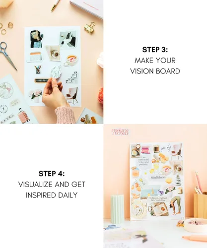 Vista 4 de Lamare Vision Board Collage Book - Más de 1000 imágenes Vision Board Supplies
