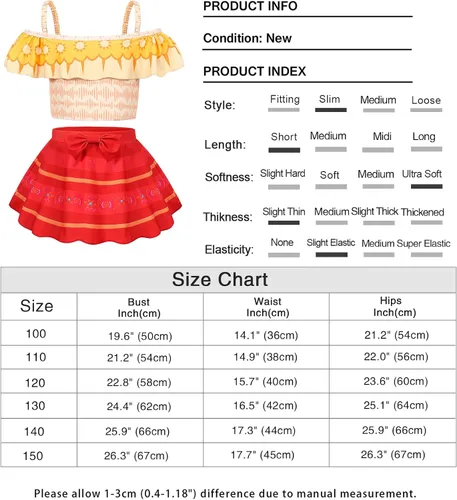 Vista 7 de Jurebecia Traje de baño de 2 piezas para niñas bikini Mirabel Isabella Pepa Dolores traje de baño tankini mágico para la familia y aventuras