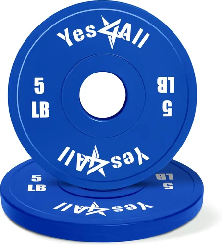Vista 9 de Juego de placas de peso fraccional Yes4All, disponible en acero y goma, conjunto de 2/4/6 placas en tamaños de 1.25LB, 2.5LB o 5LB, micro placas