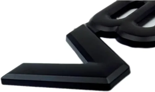 Vista 6 de 2 piezas de emblema de metal cromado V8 3D para camión, calcomanía autoadhesiva universal para automóvil (negro)