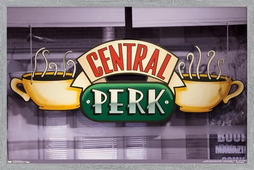 Vista 18 de Trends International Friends - Póster de pared de Central Perk, 14.725 x 22.375 pulgadas, versión enmarcada de madera de granero