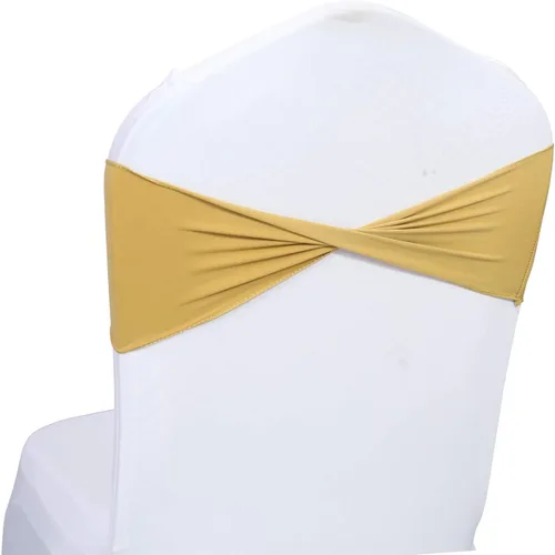 Vista 13 de MDS Paquete de 100 bandas de elastano para silla, bandas lisas sin hebilla, reutilizables, elásticas, para decoración de bodas, recepciones, Azul