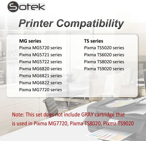 Vista 2 de Sotek 270XL 271XL 270 271 XL C A K E Cartuchos de tinta de 5 colores, funcionan con Pixma MG5720 MG5721 MG5722 MG6820 MG6821 MG6822 MG7720 TS5020