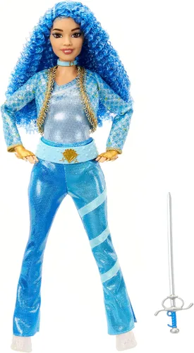 Vista 6 de Mattel Disney Descendants: La muñeca de moda de La Ascensión de la Roja y accesorio, Princesa Chloe Encantadora, hija de Cenicienta con ropa