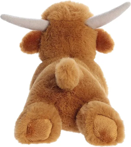 Vista 4 de Aurora® Adorable Mini Flopsie™ - Animal de peluche de vaca de las tierras altas, facilidad juguetona, compañeros atemporales, color marrón, 8
