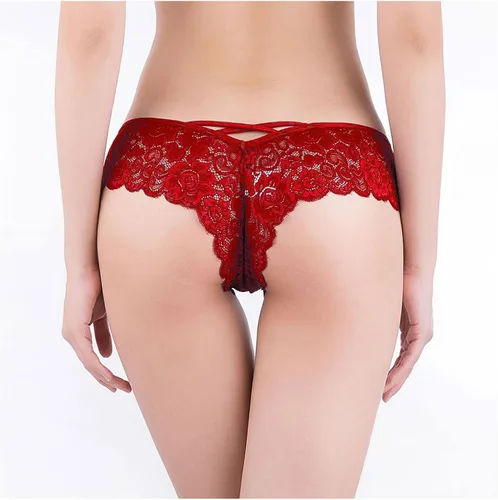 Vista 2 de No Show Tanga Ropa interior para mujer de encaje transpirable con espalda en T tanga de tiro bajo