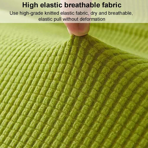 Vista 3 de SAZDFY Funda elástica para futón, tela jacquard suave, protector de muebles a cuadros pequeños, funda universal para sofá con parte inferior Beige