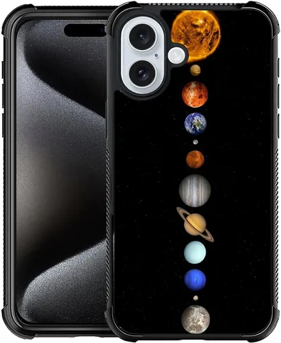 Vista 165 de CARLOCA Funda compatible con iPhone 15, increíble patrón de luz espacial nebulosa para niñas y niños, ultra protección, a prueba de golpes