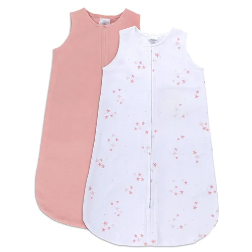 Vista 11 de Ely's & Co. Manta de algodón para bebé, saco de dormir de algodón 0-3,3-6, 6-12, 12-18 meses, juego de 2 unidades para bebé niño y niña, rosa, azul