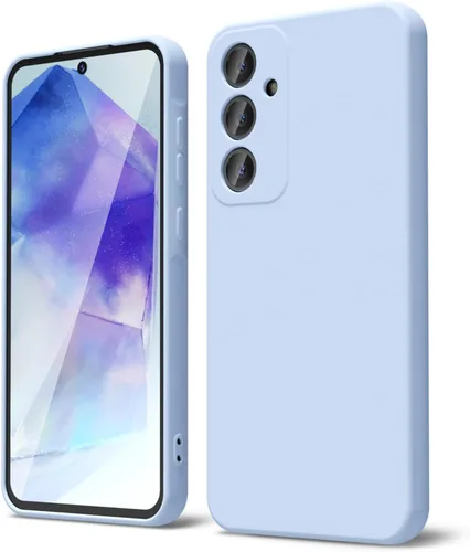 Vista 142 de oakxco Funda para teléfono Samsung Galaxy A12 con agarre de silicona líquida, linda delgada fina suave cubierta de gel de goma TPU lisa para mujeres