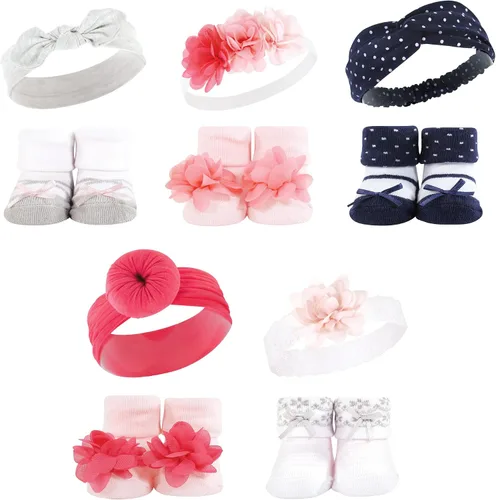 Vista 46 de Hudson Baby Conjunto de regalo de diadema y calcetines para niña