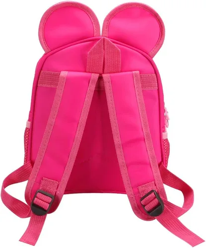 Vista 4 de Pequeñas mochilas rosas para niñas pequeñas con orejas de ratón de dibujos animados mochila de viaje para niños mochila preescolar para bebés Rosado