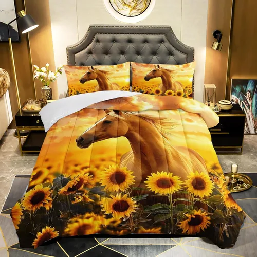 Vista 9 de QOOMO Edredón floral de gato tamaño Twin, juego de ropa de cama de gato rosa para niños, adolescentes y niñas, juego de ropa de cama de 3 piezas