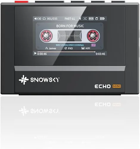Vista 11 de SnowSky/FiiO Echo MINI HiFi Bluetooth Reproductor de MP3, 15 Horas de Reproducción, Control de Volumen Independiente con Salidas de Auriculares