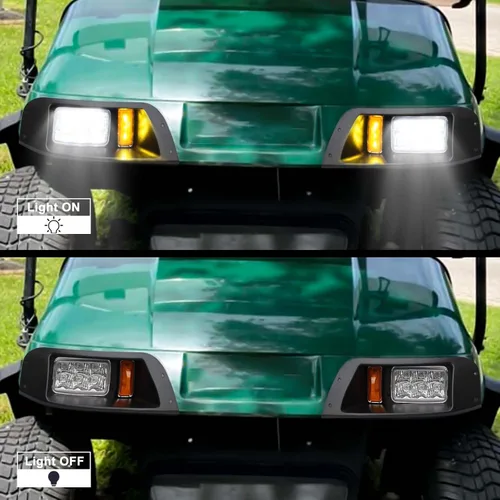 Vista 4 de Kits de luz LED para carritos de golf Shu-Ran para carritos EZGO TXT 1996-2013 (12V), Faros de carrito de golf súper brillantes con señales de giro