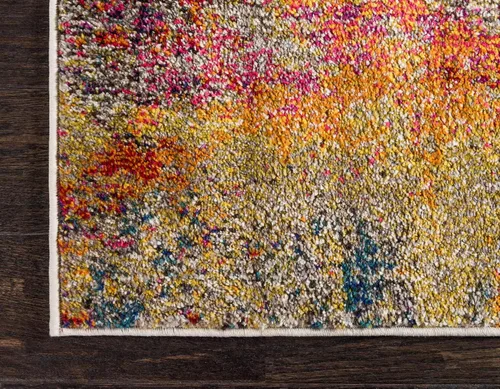 Vista 8 de Tapete abstracto Unique Loom, colección Estrella, moderno, multiárea, Polipropileno, Beige