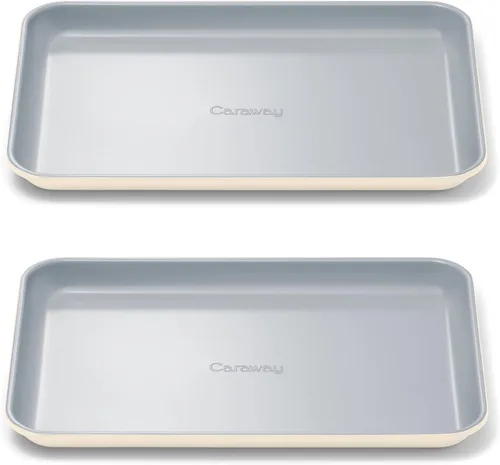 Vista 40 de Caraway Bandeja pequeña de cerámica antiadherente para hornear (9 x 13 pulgadas), no tóxica, sin PTFE ni PFOA, apta para horno, núcleo de acero Negro