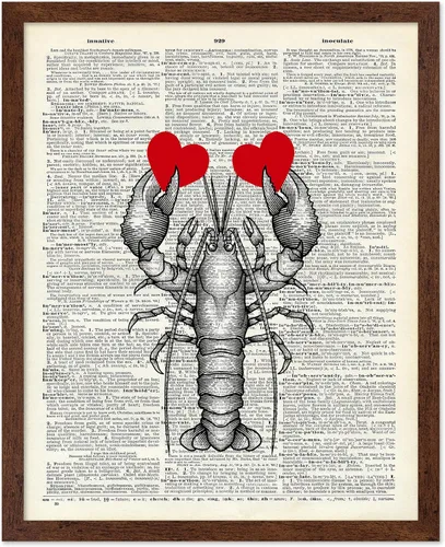 Vista 11 de Poster Master Póster de pulpo para parejas, póster de diccionario, arte Kraken, regalo romántico para él, ella, amantes, decoración náutica